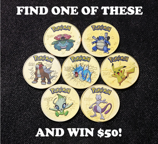 Pokemon Blind Bag - Find The Gold Pokemon Coin & Win $50!